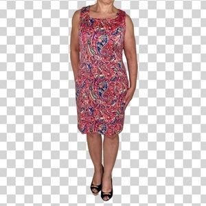 Talbots * Colorful Paisley Sheath Dress * Size 8 petite